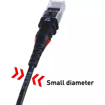Netwerkkabel PatchSee TP-6A-U/10 zwart 3,1 m Cat6a U/UTP