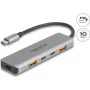 DeLOCK 64302 laptop-dockstation bedraad USB 3.2 Gen 2 Type-C grijs 95W