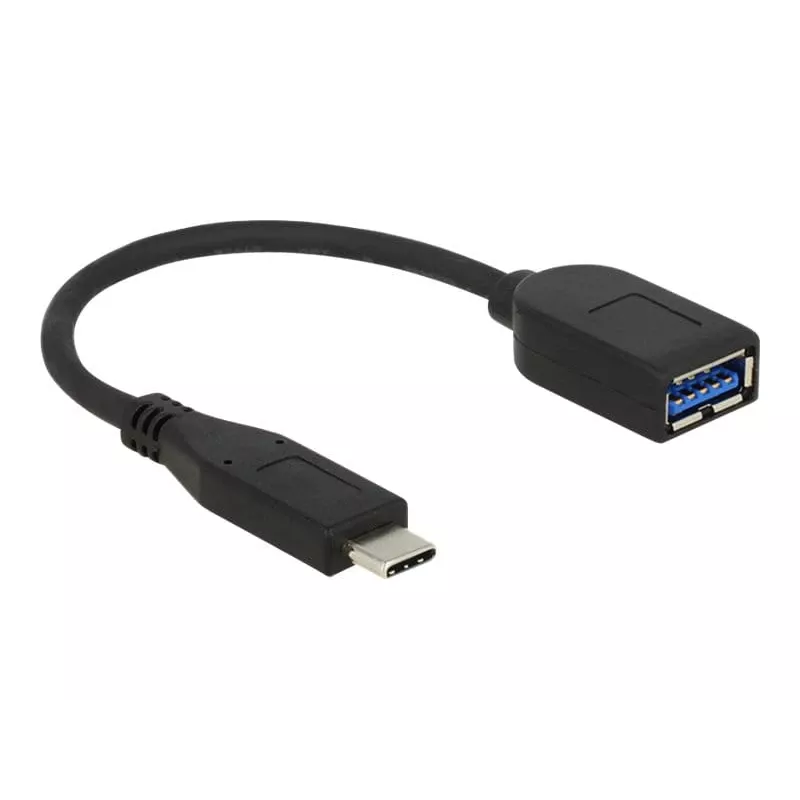 USB-kabel DeLOCK USB 3.1 Gen 2 Type-C/Type-A 0,1 m zwart