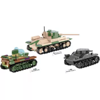 Bouwset COBI Renault R35 Valentine IX Panzer I 595 onderdelen