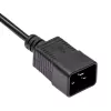 Akyga AK-UP-03 server verlengkabel IEC C20 naar C19, 1,8 m, zwart