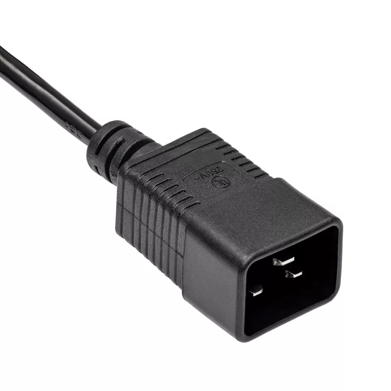 Akyga AK-UP-03 server verlengkabel IEC C20 naar C19, 1,8 m, zwart