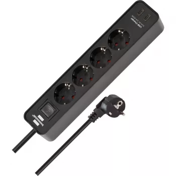 Verlengsnoer Brennenstuhl 1153240106 1,5 m 4 stopcontacten indoor zwart