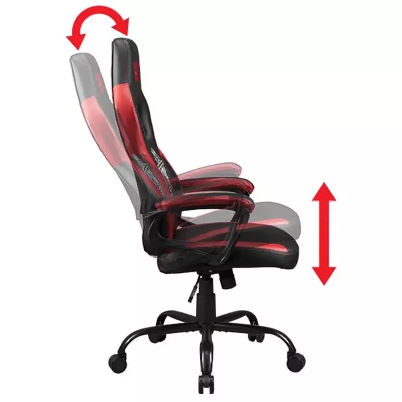 Universele gamingstoel Subsonic SA5642-A1 gevoerde zitting zwart rood wit