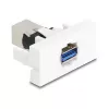 Keystone-module DELOCK 90910 – platte USB-A-aansluiting, wit, 45×22,5×42,6 mm