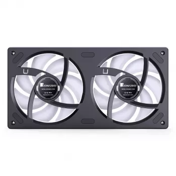 Jonsbo ZB-240BR 120mm Reverse Blade ARGB PWM 2-pack behuizingsventilatoren - zwart