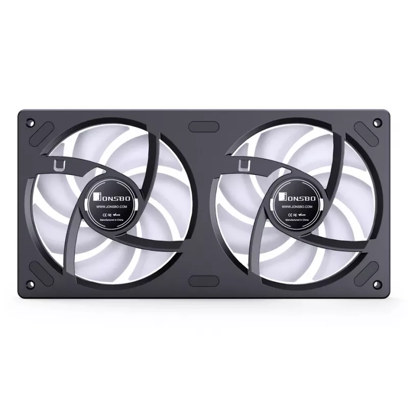Jonsbo ZB-240BR 120mm Reverse Blade ARGB PWM 2-pack behuizingsventilatoren - zwart