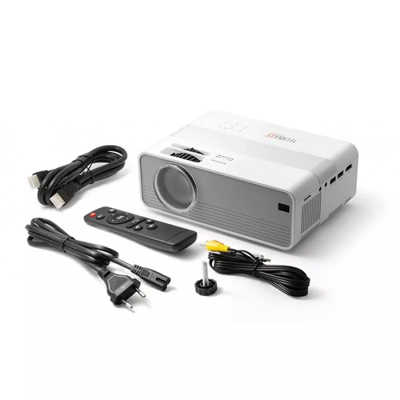 Technaxx TX-127 mini LED-projector, LCD, HD 720p (1280x720), wit/grijs