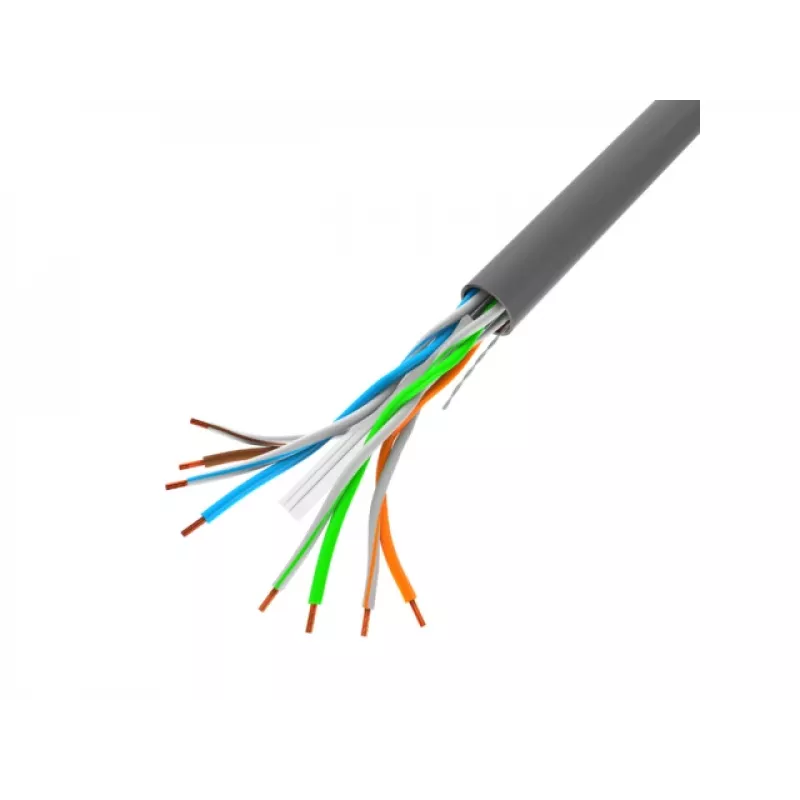 Lanberg LCU6-10CC-0305-S netwerkkabel Cat6 U/UTP, 305 m, massief, CCA, 1 Gb/s, grijs