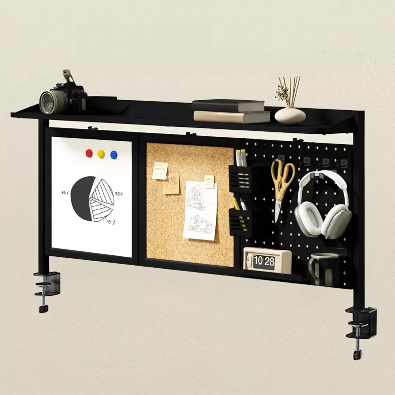 Ergo Office ER-300 B bureauscheidingswand / organizer, 1295 x 242 x 726 mm, staal, max. belasting 10 kg, zwart