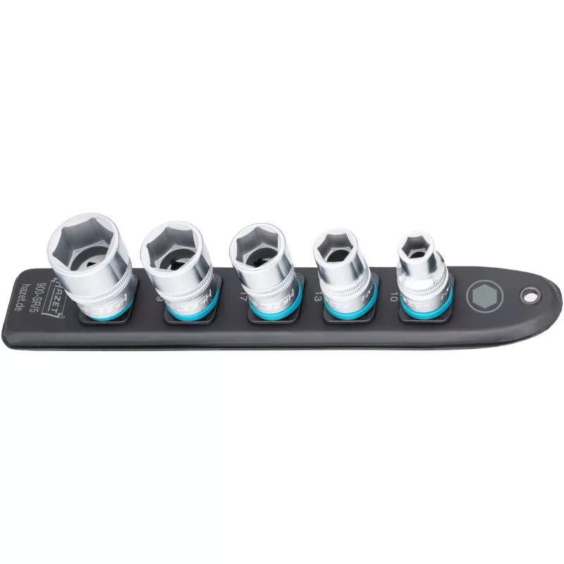 Dopsleutelset Hazet 900-SR/5 1/2 inch aandrijving zeskant dopsleutels SW 10–22, 5-delig