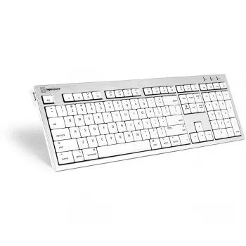 Toetsenbord Logickeyboard SKB-CWMU-UK Office USB QWERTY UK English Zilver Wit