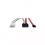 Inter-Tech - SATA-kabel - Slimline SATA naar SATA, interne stroomvoorziening, 2-polig - 60 cm - rood (88885302)