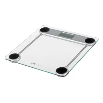 Elektronische personenweegschaal CLATRONIC PW 3368 — max. 150 kg, nauwkeurigheid 100 g, glasplatform