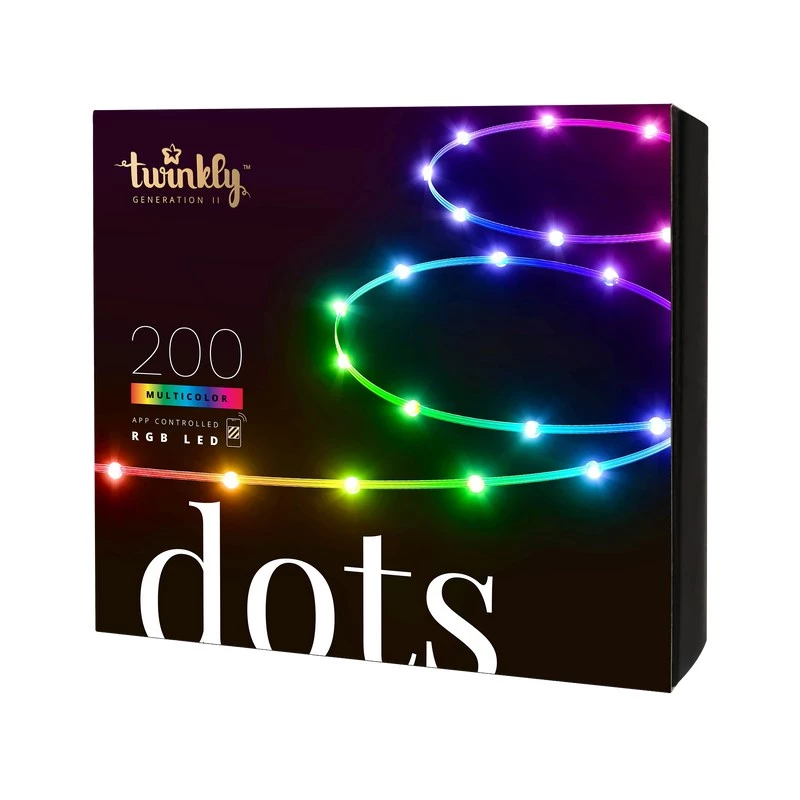 LED-slinger Twinkly TWD200STP-TEU meerkleurige binnenstrip, 5 cm afstand, IP20, transparante kabel