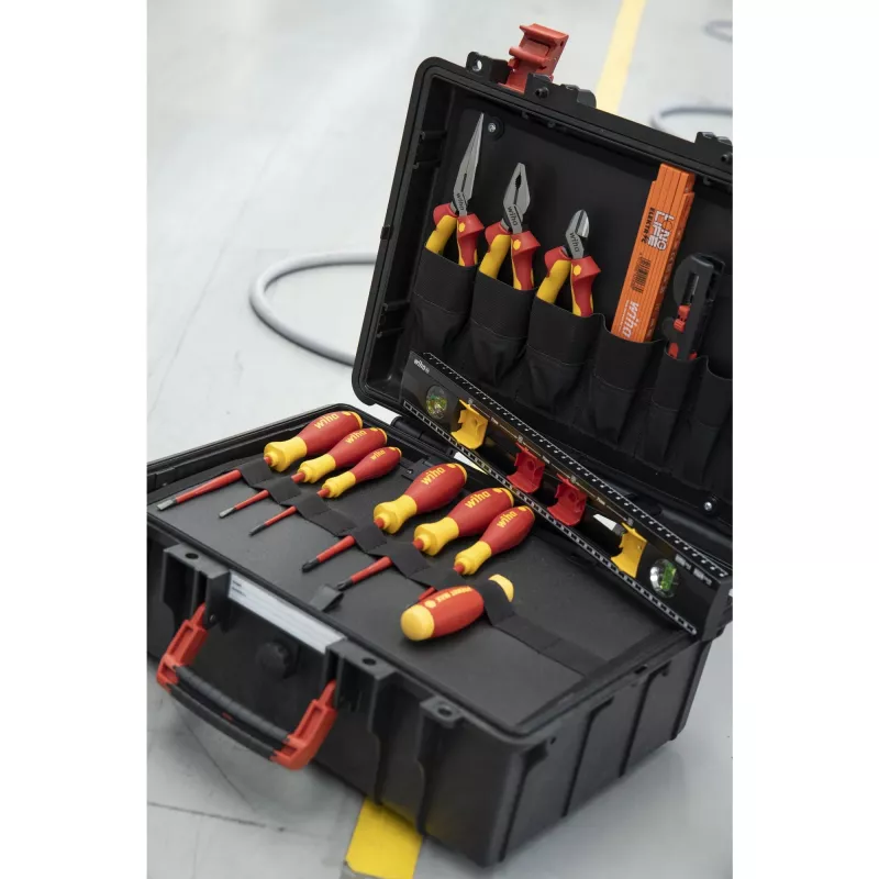 Wiha 45530 Basic Set L electric gereedschapsset, 18-delig, met koffer