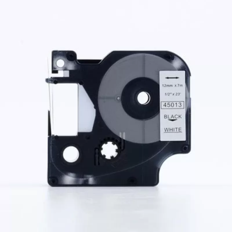 Compatibel Dymo S0720530 D1 45013 band 12mm x 7m zwart op wit