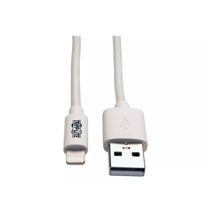 Eaton Tripp Lite Series USB-A naar Lightning sync-/laadkabel (M/M) - MFi-gecertificeerd, wit, 3 ft. (0.9 m) - data-/stroomkabel - USB mannelijk naar Lightnin
