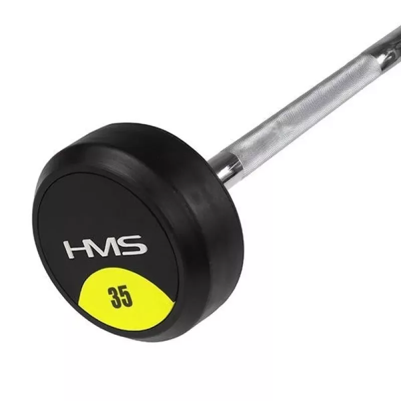 HMS GSG35 vaste halterstang/rubbergecoate stang 35 kg