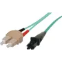 Tecline Fröhlich + Walter – patchkabel – SC multimode (M) – MT-RJ multimode (M) – 2 m – glasvezel – 50/125 micrometer – OM3 – turquoise (39975003)