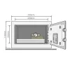 Yale YSV/170/DB2/P staande kluis 3,8 l staal roze