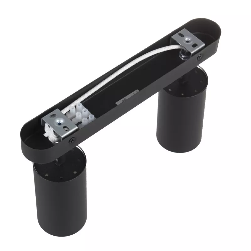Maclean MCE452 B wand- en plafondspot, verstelbaar, aluminium, 2xGU10, mat zwart