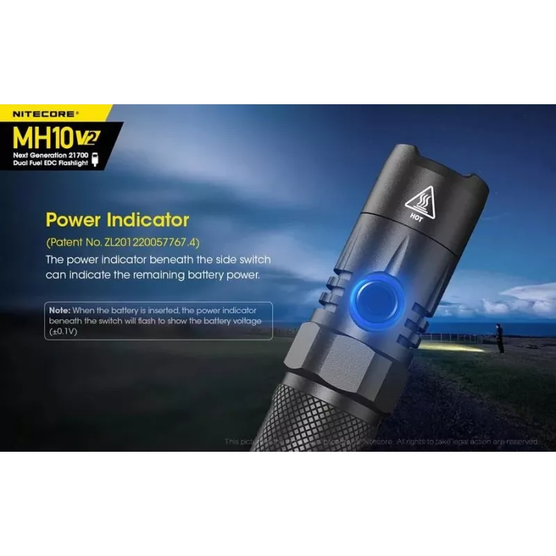 Handzaklamp Nitecore MH10 V2 zwart