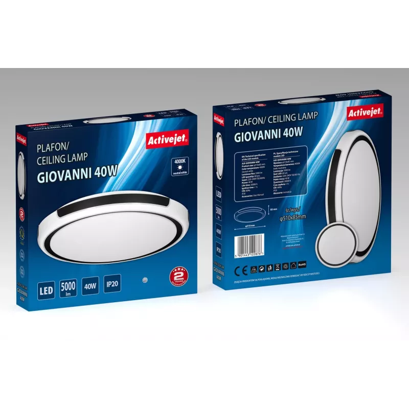 Activejet AJE-GIOVANNI LED-plafondlamp 40W