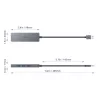 USB-hub Aukey CB-H36 — 4-poorts USB 3.2 Gen 1 Type-A, host USB 2.0, 5000 Mbit/s, aluminium zilver