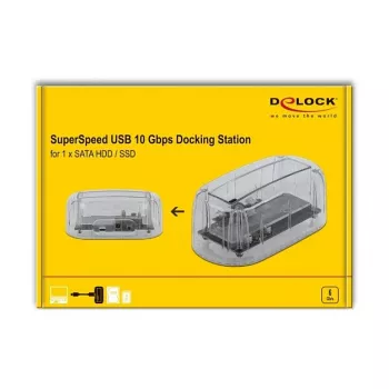 HDD/SSD-behuizing DeLOCK 64089 transparant 2,5/3,5 inch