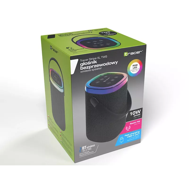 True Wireless Stereo Bluetooth-oordopjes TRACER TRAGLO47615 met RGB-verlichting