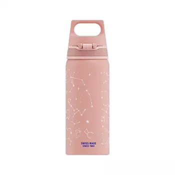 Aluminium drinkfles Sigg 6005.10 — 600 ml, 7,1 cm diameter, 145 g, blauw/roze