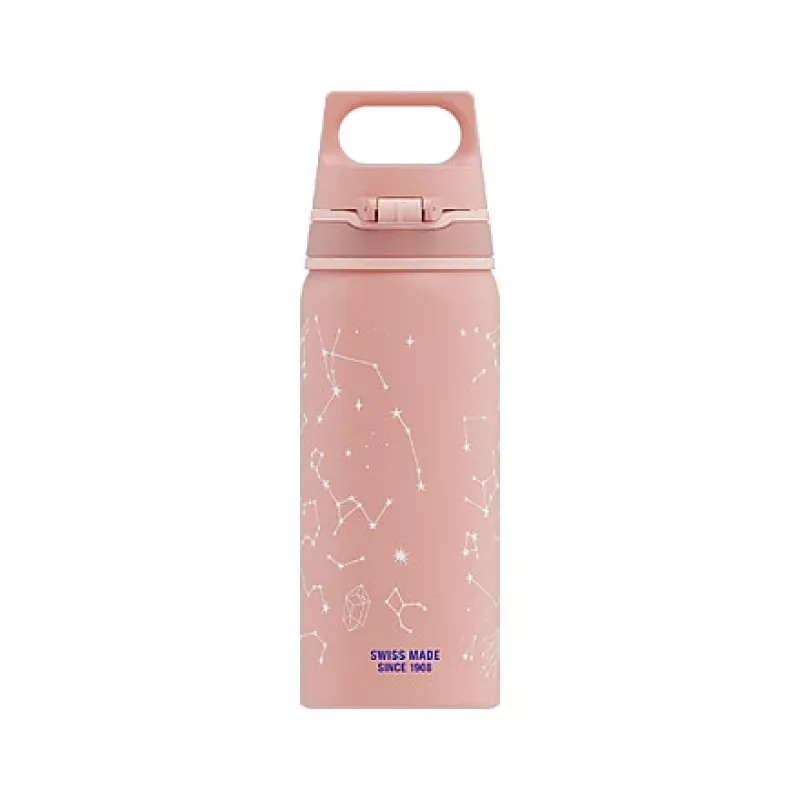 Aluminium drinkfles Sigg 6005.10 — 600 ml, 7,1 cm diameter, 145 g, blauw/roze