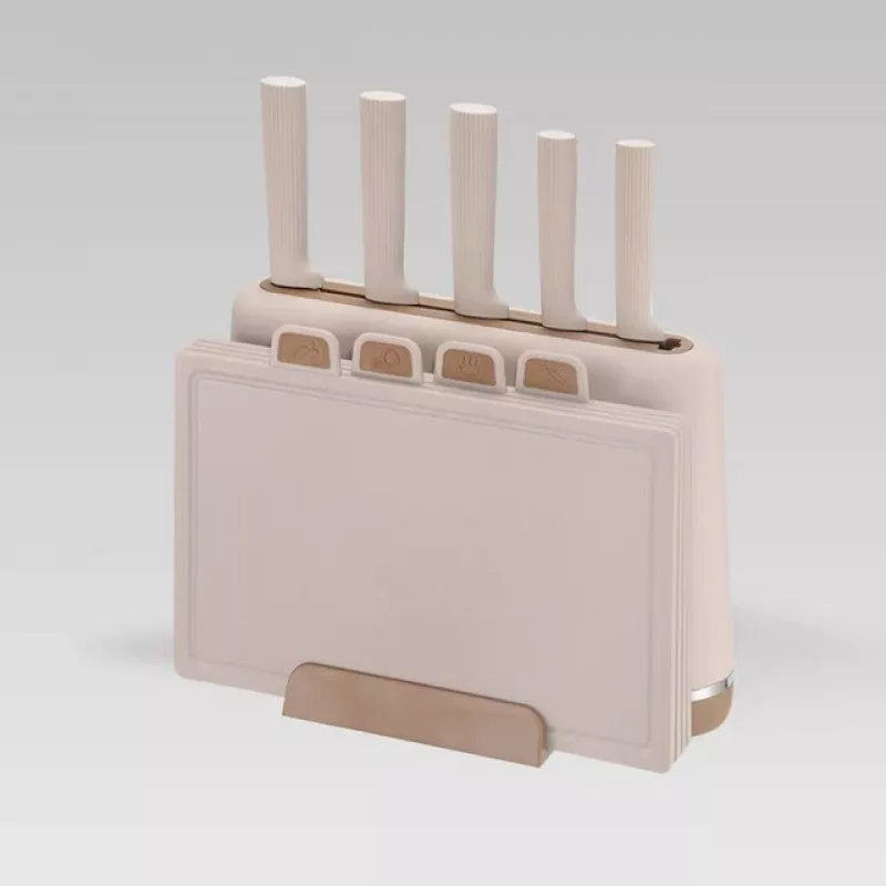 Maestro MR-1412-BEIGE messenset met blok + snijplankenset beige