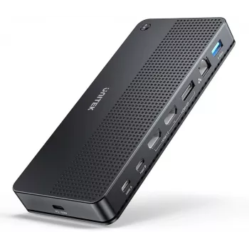 Dockingstation UNITEK D1103A01 USB4 bekabeld zwart 100W Power Delivery