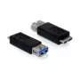 Adapter USB 3.0-A FM naar micro USB 3.0-B M DeLOCK 65183