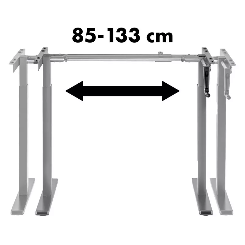 Handmatig in hoogte verstelbaar bureau MACLEAN MC-790NG — max. belasting 60 kg, max. hoogte 120 cm