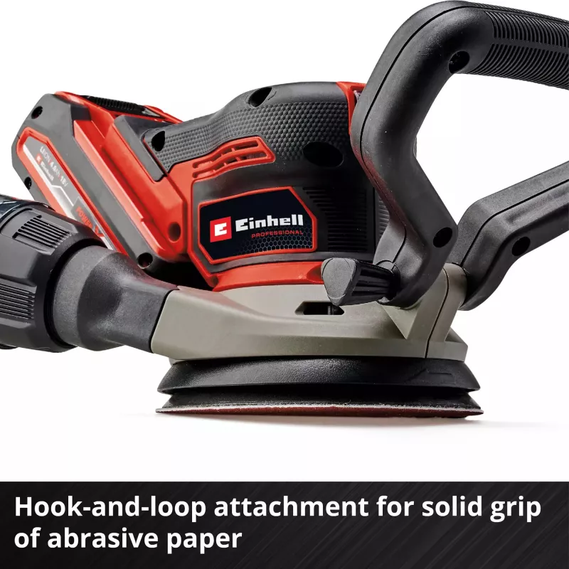 Vloerschuurmachine EINHELL TP‑RS 18/32 Li BL Solo — 24.000 t/min, zwart/rood, 1,11 kg