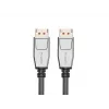 LANBERG CA-DPDP-20CU-0010-BK DisplayPort-kabel — DisplayPort naar DisplayPort, 1 m, zwart/zilver