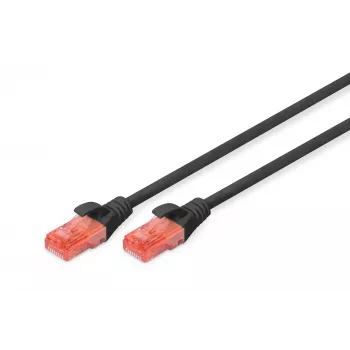 Netwerkkabel Digitus CAT 6 U/UTP Patchkabel RJ-45 Cat6 10m zwart