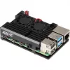 JOY-IT RPI CASE ALU07F - Behuizing voor Raspberry Pi 4, aluminium, ventilator, zwart (RB-ALUCASEP4+07FAN)