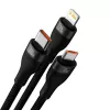 USB-kabel Baseus CASS030101 1,2 m USB-A/USB-C USB-C/Micro-USB-B/Lightning zwart
