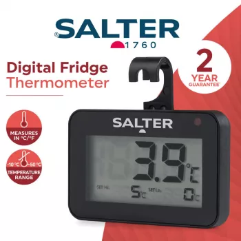 Digitale koelkastthermometer Salter SA00574BFEU12 met LCD, temperatuurbereik -20 tot 50°C