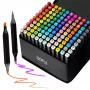 Alcoholmarker-set Extralink 120 kleuren dual-tips