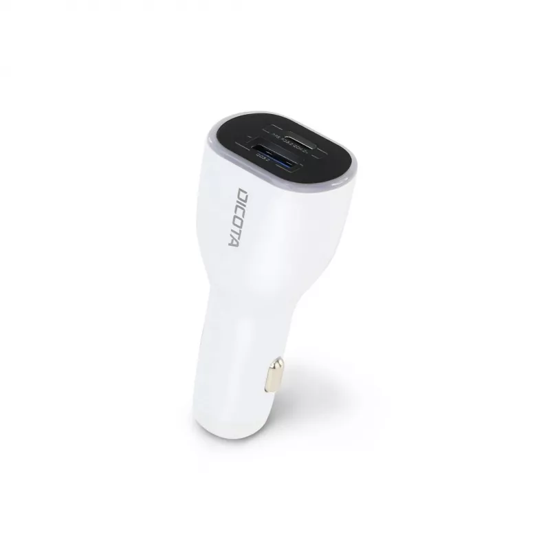 DICOTA D31932 mobiele oplader laptop, smartphone, tablet wit sigarettenaansteker auto