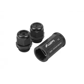 Kabeladapter RJ-45 Lanberg AD-RJ45-OS6-IP67 zwart