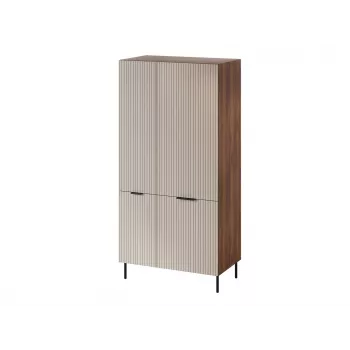 Kledingkast Cama Meble ALMERA Cama 5 90x52x185 cm, notenhouten frame, cashmere deuren, 6 legplanken