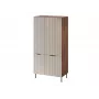 Kledingkast Cama Meble ALMERA Cama 5 90x52x185 cm, notenhouten frame, cashmere deuren, 6 legplanken