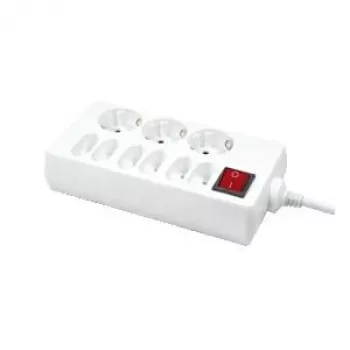 LogiLink 9 stopcontacten 1,5 m wit