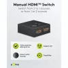 Goobay 58485 Handmatige HDMI-switch 2 naar 1, 4K 30 Hz, Zwart